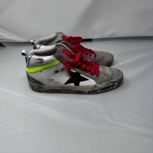 SOLD - Golden Goose Deluxe Brand Sneakers - White, Pink and Neon